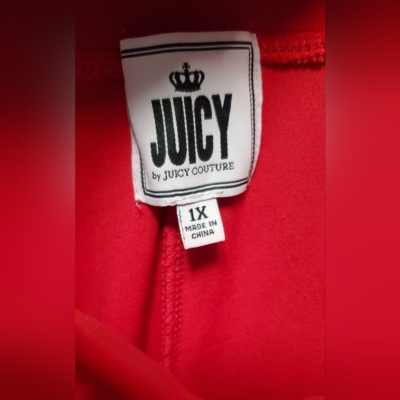 Juicy Couture Velour Track Pants Red Loungewear Size 1X - Picture 2 of 5